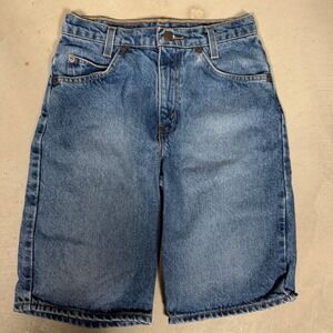Vintage Levis 550 Orange Tab Student Relaxed Fit Denim Shorts Blue 27 30705-0292